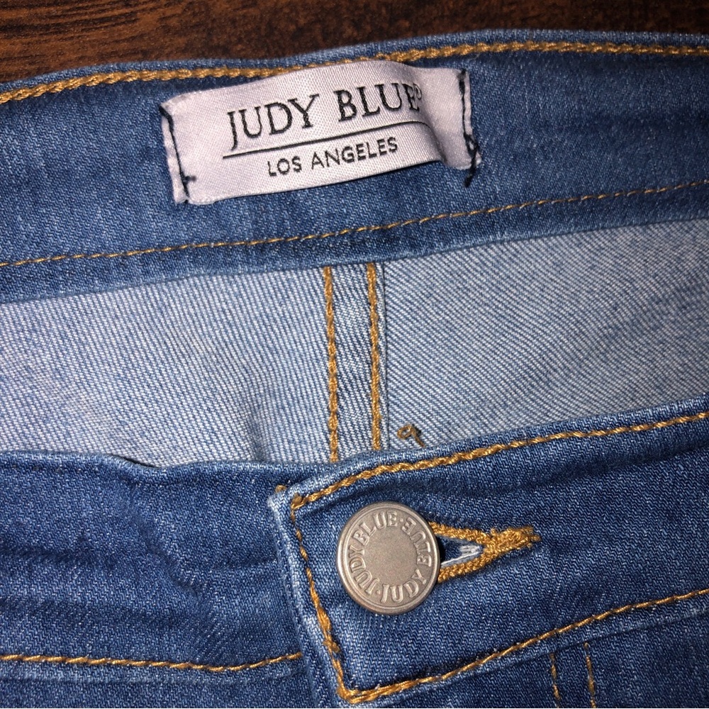 PREOWNED Judy Blue Jeans Womens Blue Flared Bell Bottom Stretch Jeans USA - Picture 3 of 8